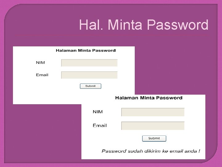 Hal. Minta Password 