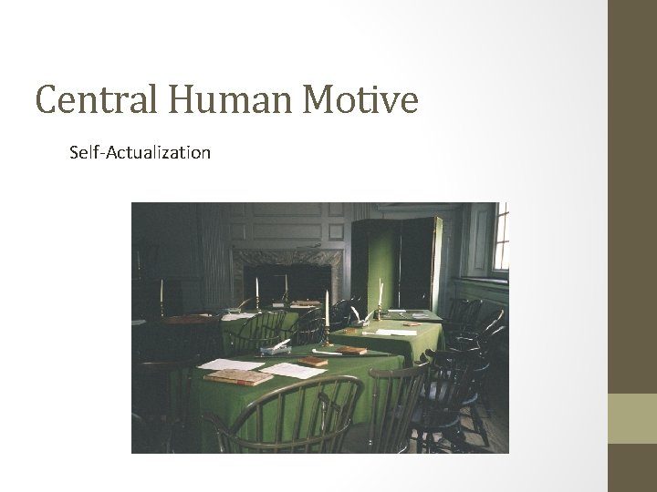 Central Human Motive Self-Actualization 