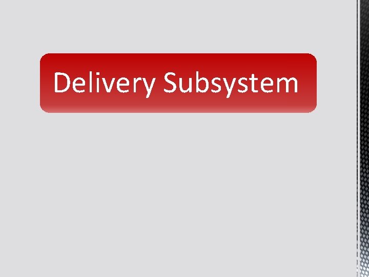 Delivery Subsystem 