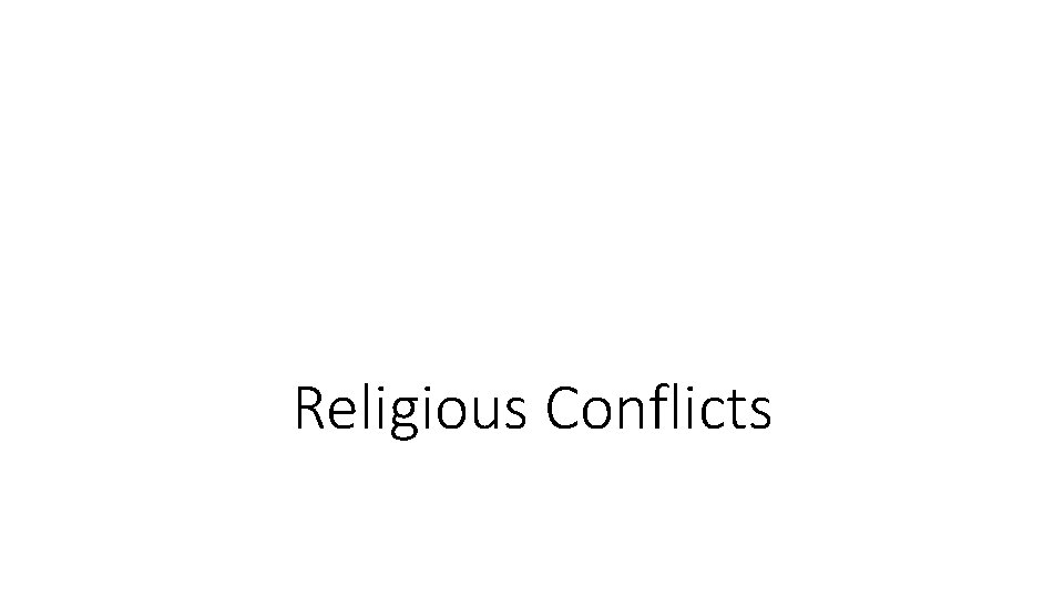 Religious Conflicts 