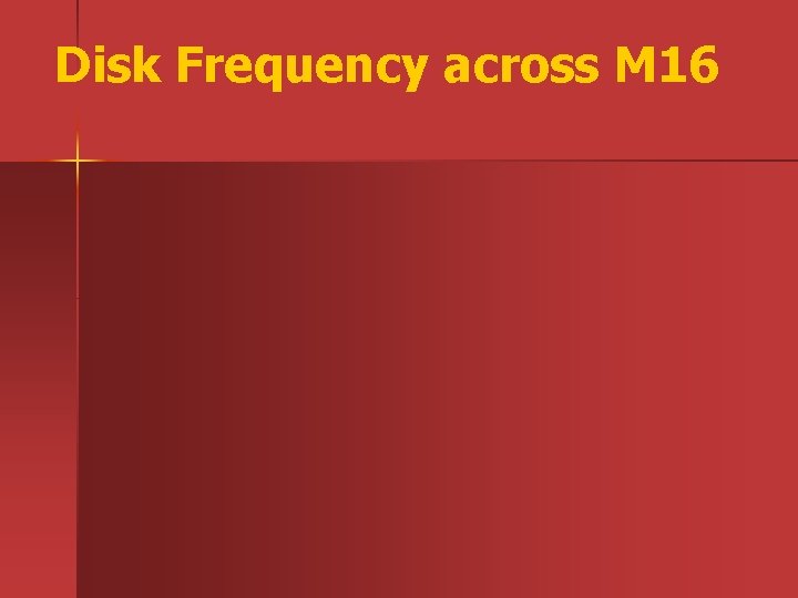 Disk Frequency across M 16 