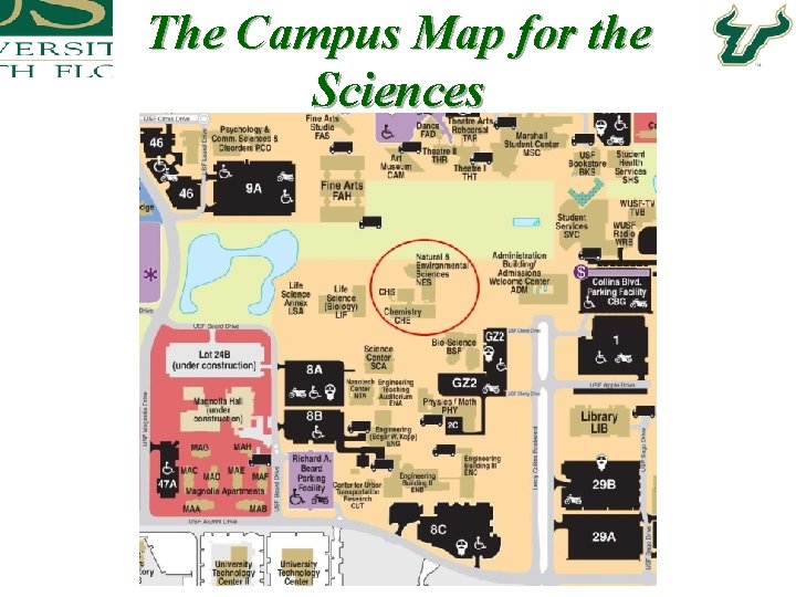 The Campus Map for the Sciences 