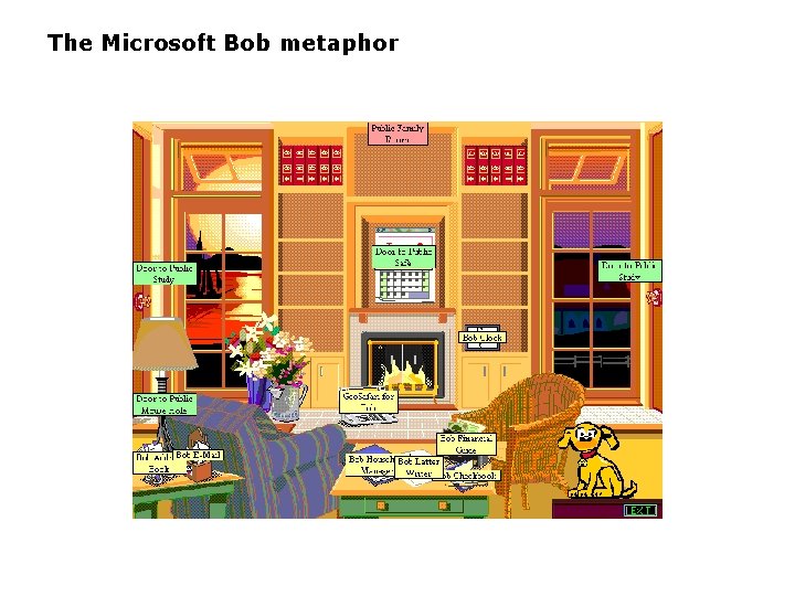 The Microsoft Bob metaphor 