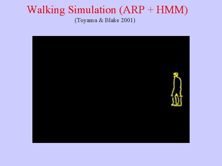 Walking Simulation (ARP + HMM) (Toyama & Blake 2001) 