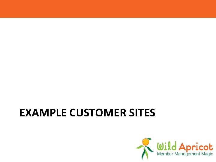 EXAMPLE CUSTOMER SITES 