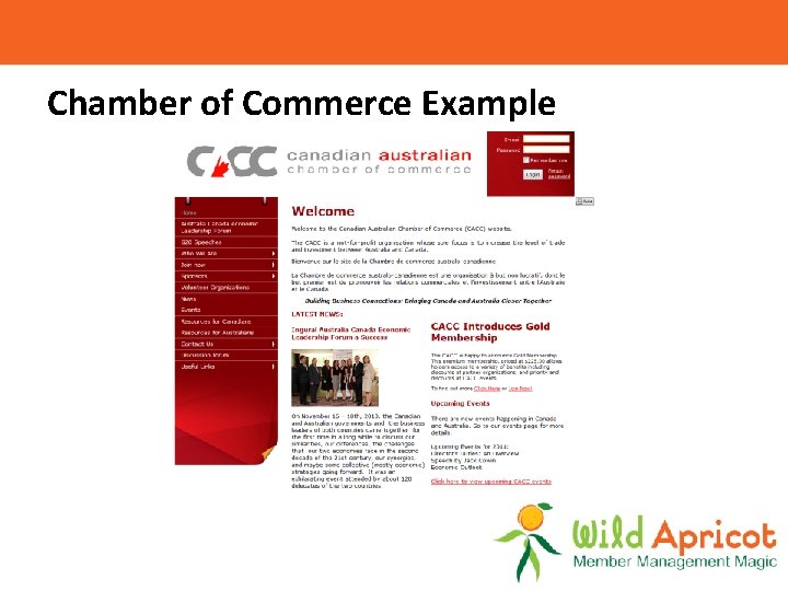 Chamber of Commerce Example 