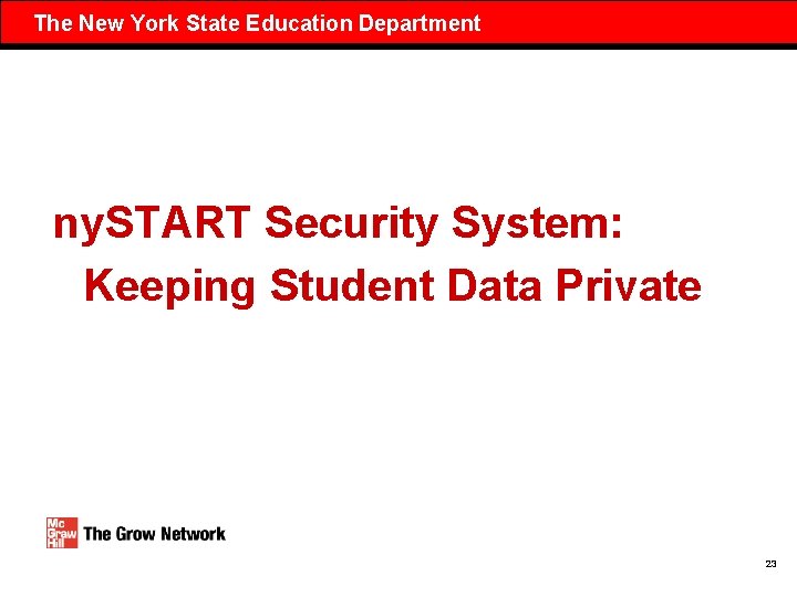The New York State Education Department ny. START Security System: Keeping Student Data Private