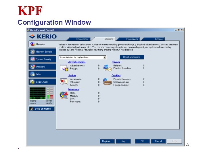KPF Configuration Window 27 * 