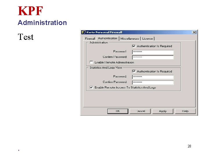 KPF Administration Test 28 * 