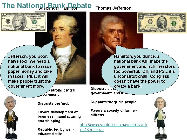 The National Bank Debate Alexander Hamilton Jefferson, you poor, naïve fool, we need a