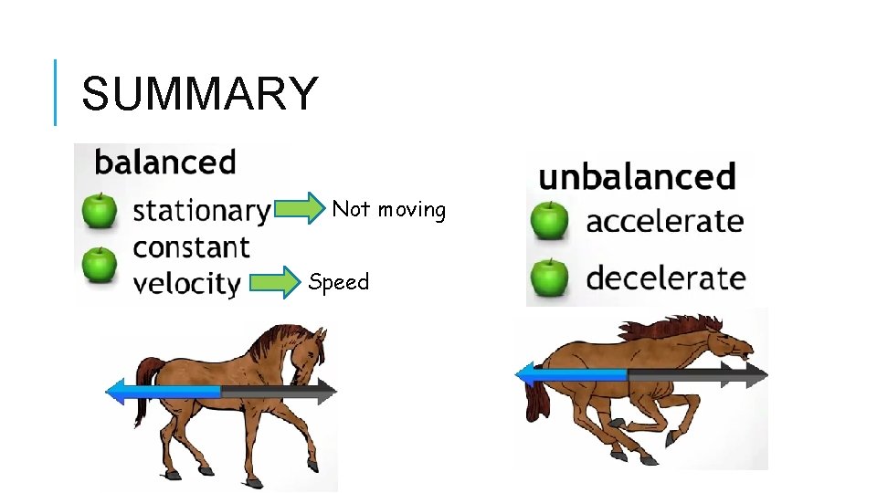 SUMMARY Not moving Speed 