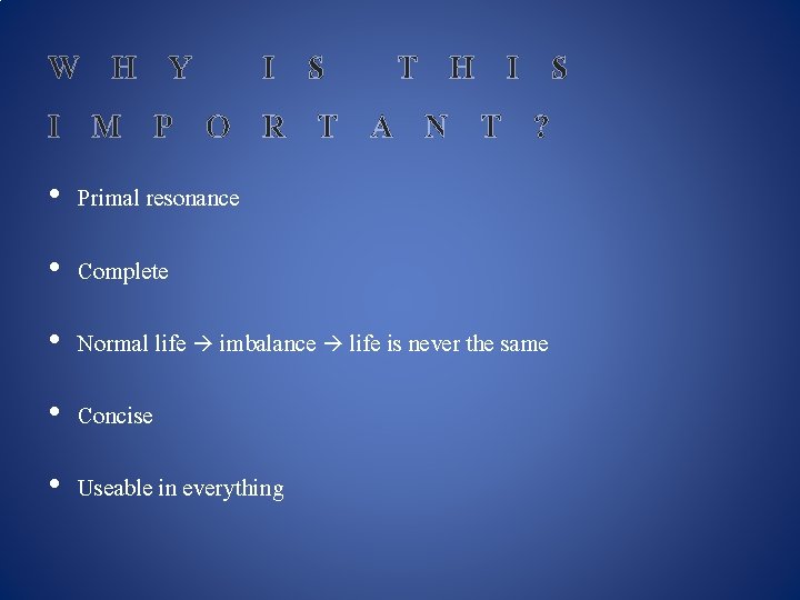 W H Y I S T H I S I M P O R W H Y I S T H I S I M P O R