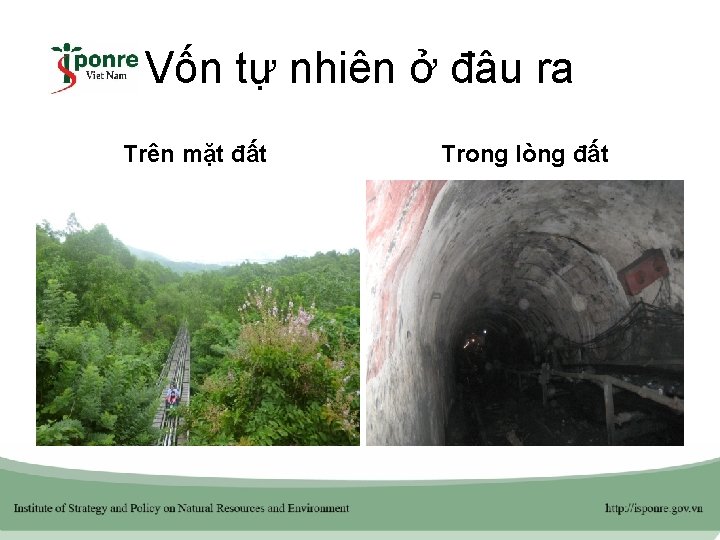 Vốn tự nhiên ở đâu ra Trên mặt đất Trong lòng đất 