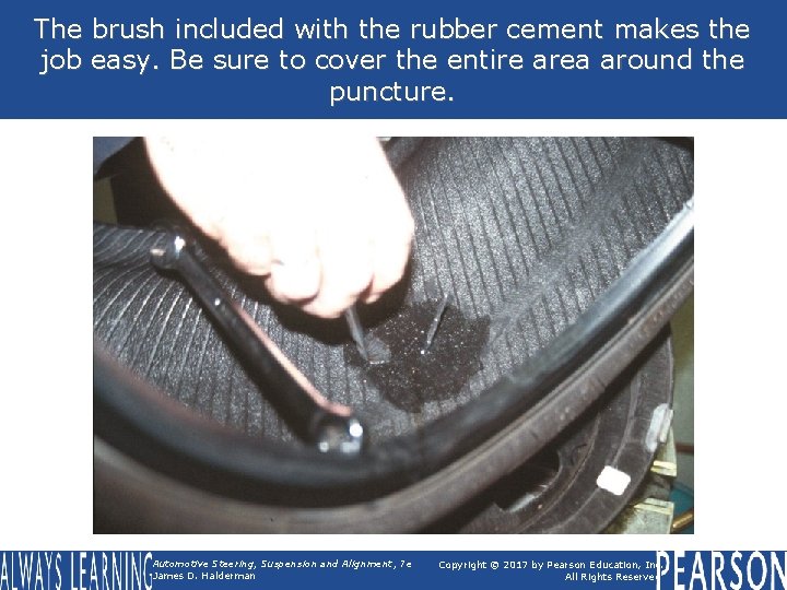 The brush included with the rubber cement makes the job easy. Be sure to