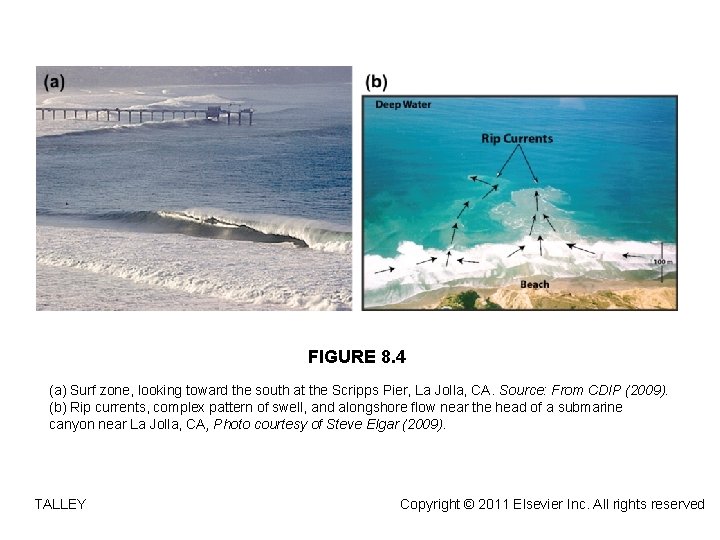 FIGURE 8. 4 (a) Surf zone, looking toward the south at the Scripps Pier,