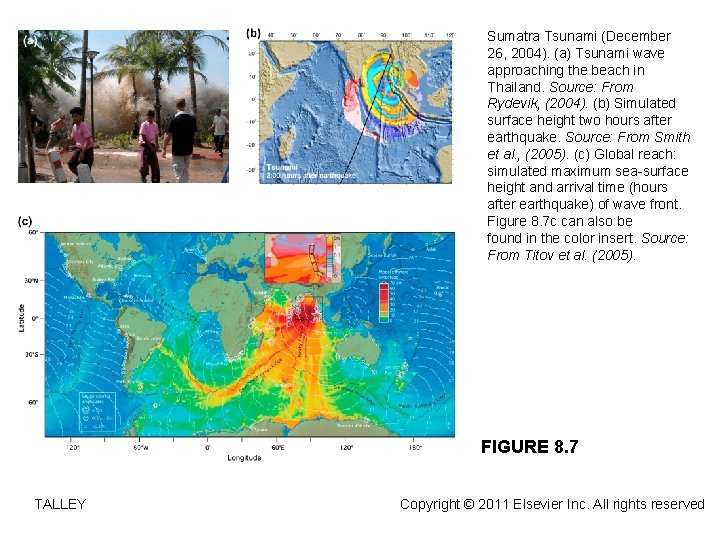 Sumatra Tsunami (December 26, 2004). (a) Tsunami wave approaching the beach in Thailand. Source: