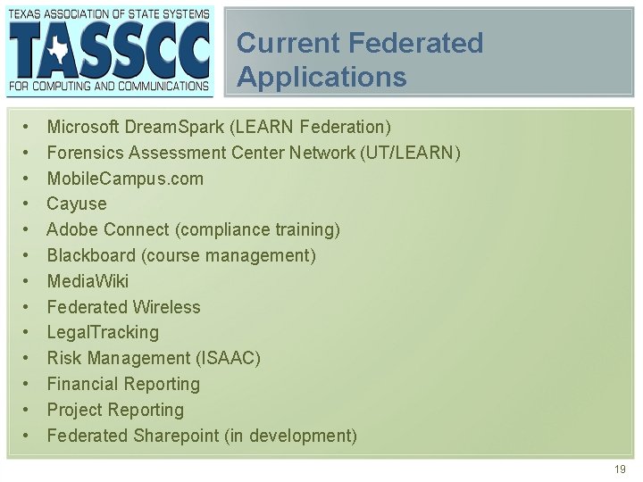 Current Federated Applications • • • • Microsoft Dream. Spark (LEARN Federation) Forensics Assessment