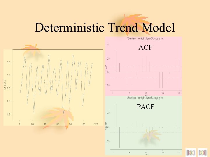 Deterministic Trend Model ACF PACF 