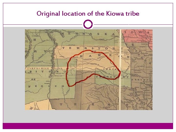 Original location of the Kiowa tribe 