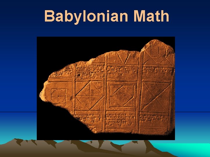 Babylonian Math 