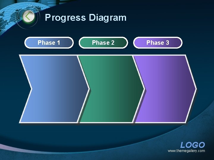 Progress Diagram Phase 1 Phase 2 Phase 3 LOGO www. themegallery. com 