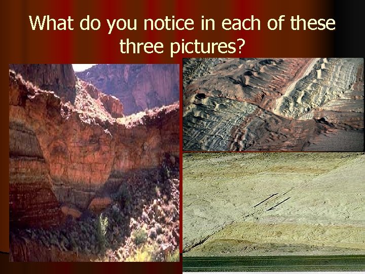 What do you notice in each of these three pictures? 
