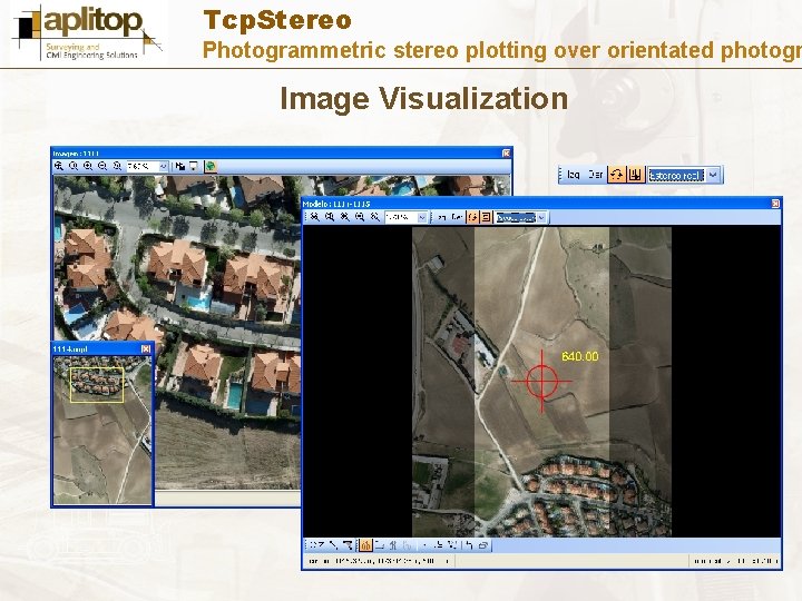 Tcp. Stereo Photogrammetric stereo plotting over orientated photogr Image Visualization 