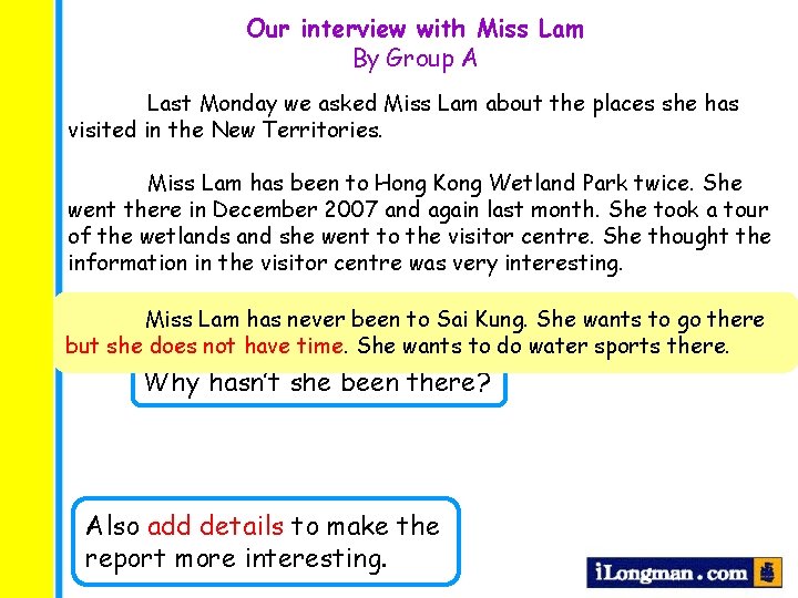 Our interview with Miss Lam By Group A Last Monday we asked Miss Lam Our interview with Miss Lam By Group A Last Monday we asked Miss Lam