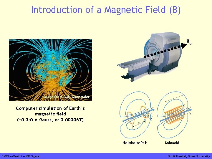 Introduction of a Magnetic Field (B) Bo Image from G. A. Glatzmaier Computer simulation