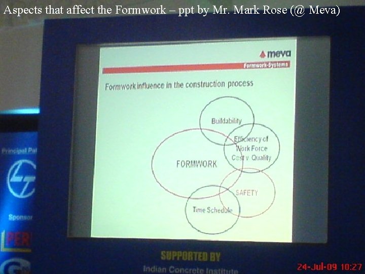 Aspects that affect the Formwork – ppt by Mr. Mark Rose (@ Meva) 