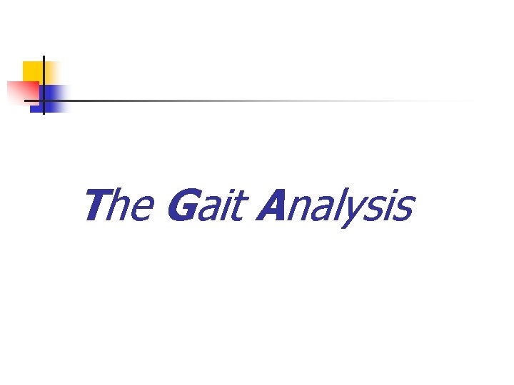 The Gait Analysis 