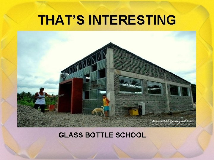 THAT’S INTERESTING GLASS BOTTLE SCHOOL 