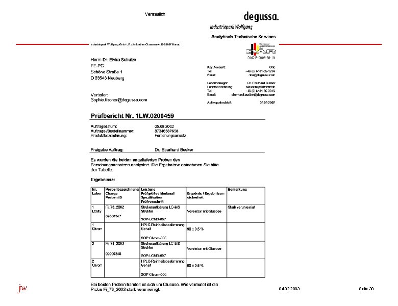 jw Dipl. Ing. Thomas Mickley http: //jwconsulting. de 04. 02. 2003 Seite 30 
