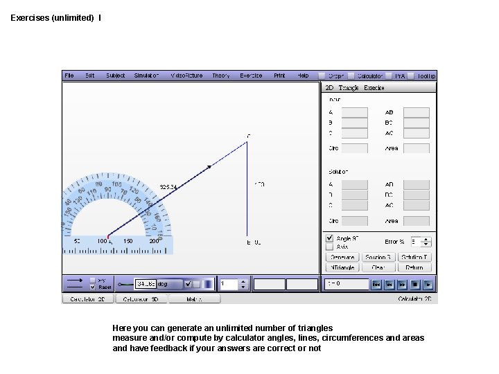 Exercises (unlimited) I Here you can generate an unlimited number of triangles measure and/or