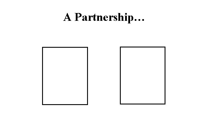 A Partnership… 