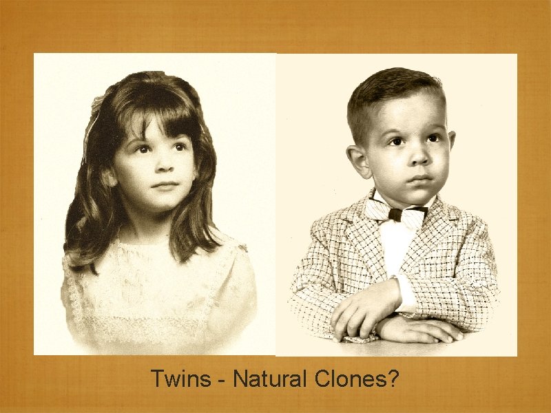 Twins - Natural Clones? Twins - Natural Clones?