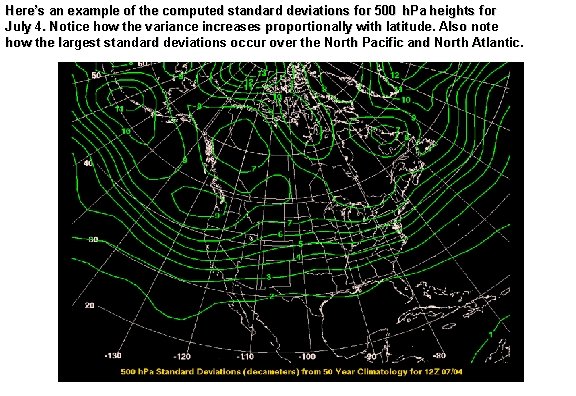 Here’s an example of the computed standard deviations for 500 h. Pa heights for Here’s an example of the computed standard deviations for 500 h. Pa heights for