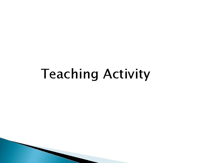 Teaching Activity 