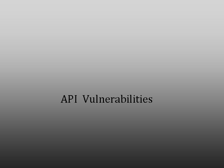 API Vulnerabilities 