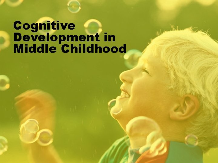 Cognitive Development in Middle Childhood 