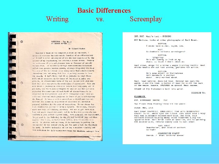 Writing Basic Differences vs. Screenplay 