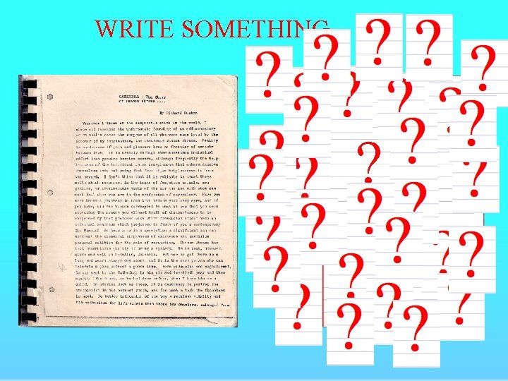 WRITE SOMETHING…!!! ? 