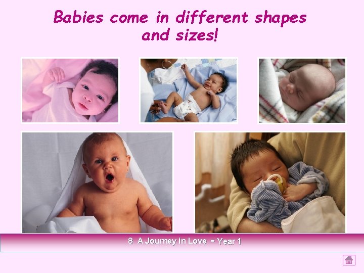 Babies come in different shapes and sizes! 8 A Journey in Love - Year