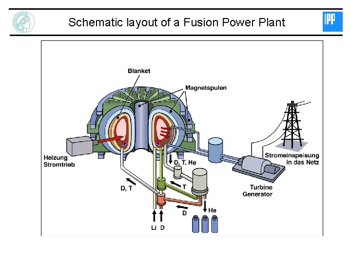 Schematic layout of a Fusion Power Plant 