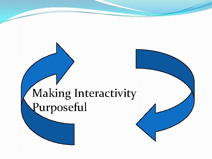 Making Interactivity Purposeful 