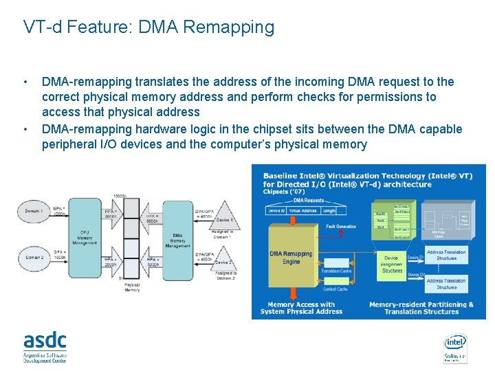 VT-d Feature: DMA Remapping • • DMA-remapping translates the address of the incoming DMA