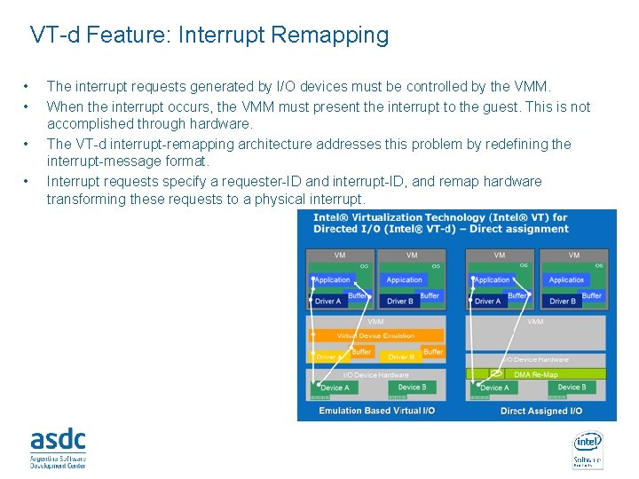 VT-d Feature: Interrupt Remapping • • The interrupt requests generated by I/O devices must