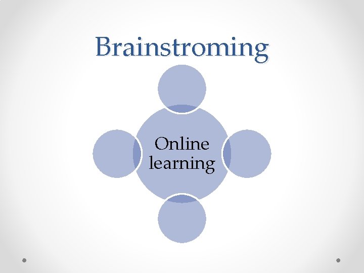 Brainstroming Online learning 