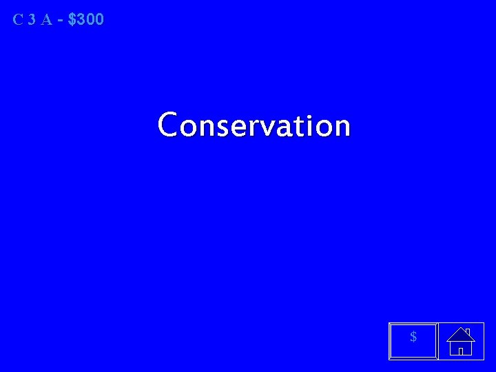 C 3 A - $300 Conservation $ 