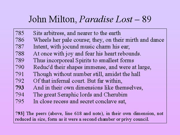 John Milton, Paradise Lost – 89 785 786 787 788 789 790 791 792